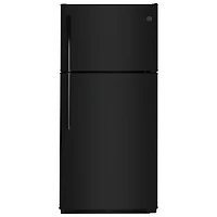 Réfrigérateur à congélateur supérieur 18 pi³ 30 po de GE avec éclairage DEL (GTS18FTLKBB) - Noir
