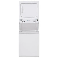 Duo laveuse électrique de 4,5 pi³ et sécheuse de 5,9 pi³ de GE (GUD27EEMNWW) - Blanc