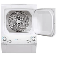 Duo laveuse électrique de 4,5 pi³ et sécheuse de 5,9 pi³ de GE (GUD27EEMNWW) - Blanc