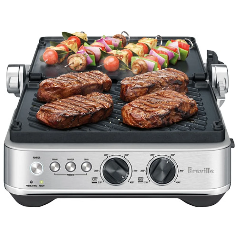 Presse-panini et gril intérieur de Breville - Acier inoxydable brossé
