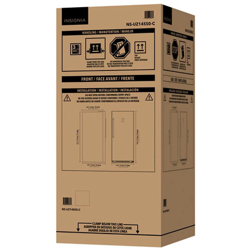 Insignia 13.8 Cu.Ft. Garage Ready Upright Convertible Freezer(NS-UZ14SS0) - Stainless - Only at Best Buy