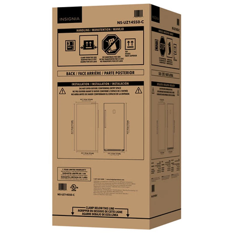 Insignia 13.8 Cu.Ft. Garage Ready Upright Convertible Freezer(NS-UZ14SS0) - Stainless - Only at Best Buy