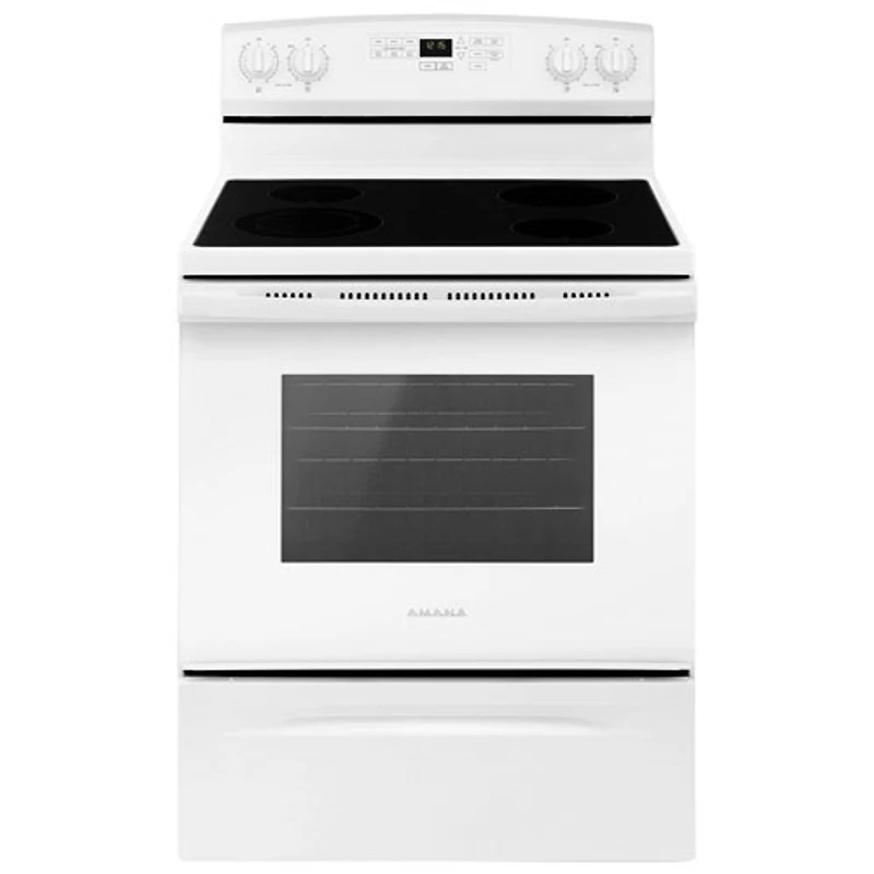 Amana 30" Self-Clean Free-Standing Electric Range (YAER6603SFW) - White - Open Box - Scratch & Dent