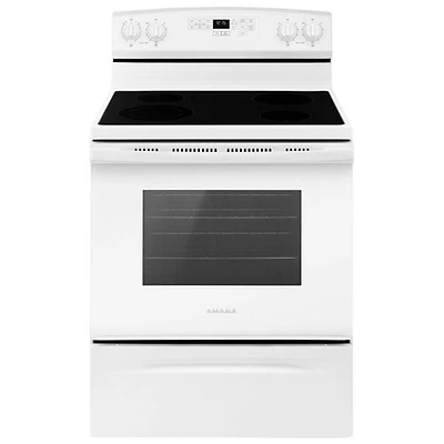 Amana 30" Self-Clean Free-Standing Electric Range (YAER6603SFW) - White - Open Box - Scratch & Dent