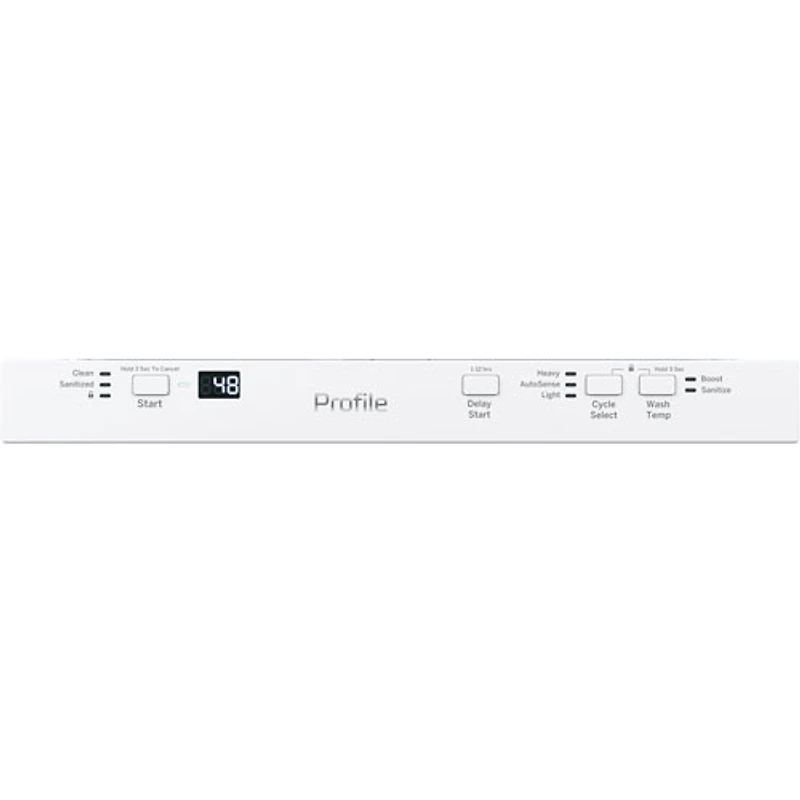 Lave-vaisselle encastrable 18 po 47 dB avec cuve en inox Profile de GE (PDT145SGLWW) - Blanc