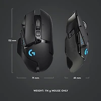 Logitech G502 LIGHTSPEED 25600 DPI Wireless Optical Gaming Mouse - Black