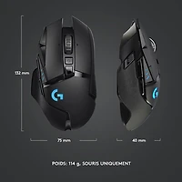 Logitech G502 LIGHTSPEED 25600 DPI Wireless Optical Gaming Mouse - Black