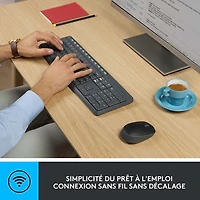 Ensemble avec clavier et souris optique sans fil MK235 de Logitech