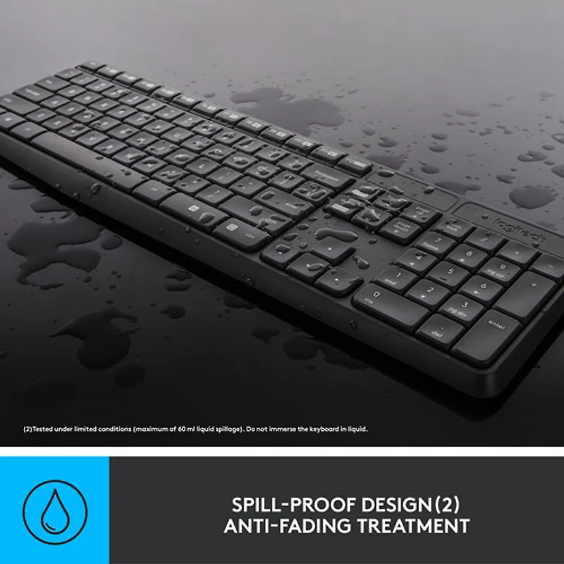 Ensemble avec clavier et souris optique sans fil MK235 de Logitech
