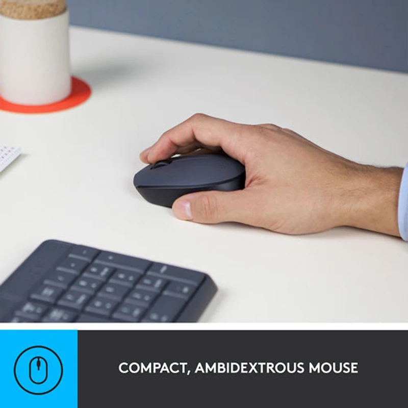 Ensemble avec clavier et souris optique sans fil MK235 de Logitech
