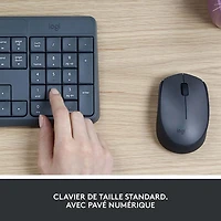 Ensemble avec clavier et souris optique sans fil MK235 de Logitech
