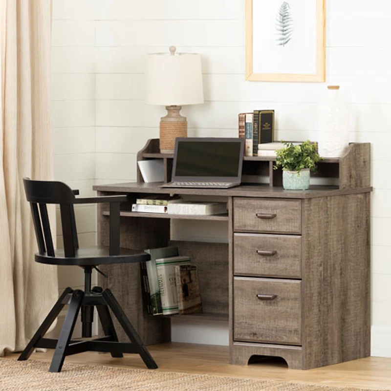 Bureau Versa avec armoire - Chêne vieilli