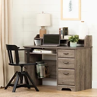 Bureau Versa avec armoire - Chêne vieilli