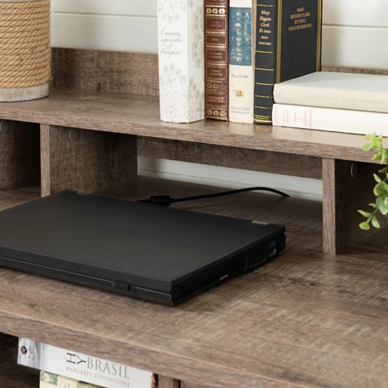 Bureau Versa avec armoire - Chêne vieilli