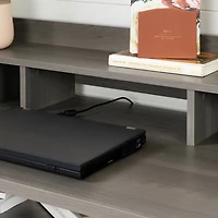 Bureau Versa avec armoire - Érable gris
