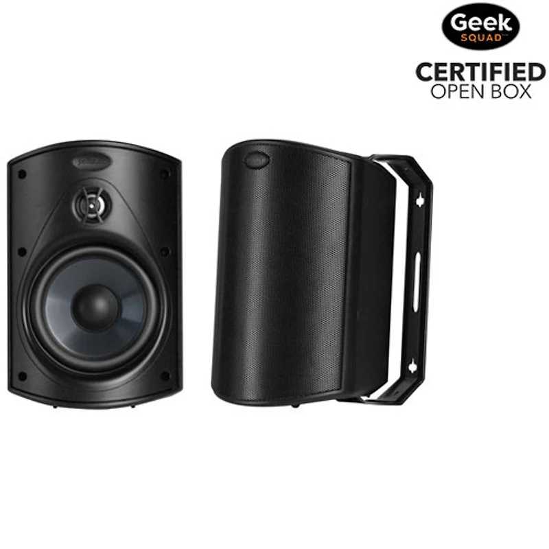 Boîte ouverte - Haut-parleur d'extérieur 80 watts Atrium 4 à l'épreuve intempéries de Polk Audio - Noir - Paire