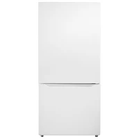 Insignia 30" 18.6 Cu. Ft. Bottom Freezer Refrigerator (NS-RBM18WH0-C) - White - Only at Best Buy