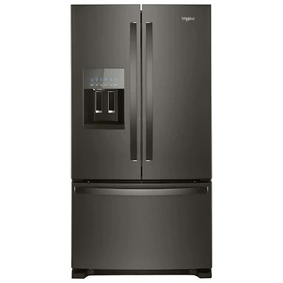 Whirlpool 36" French Door Refrigerator (WRF555SDHV) - Black Stainless - Open Box - Scratch & Dent