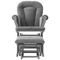 Ensemble à pouf et fauteuil coulissant Forever Eclectic Cozy de Child Craft - Gris pâle/gris foncé