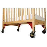 Child Craft Safe Haven Solid Wood Portable Crib - Natural