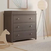 Commode 3 tiroirs Harmony - Gris chic