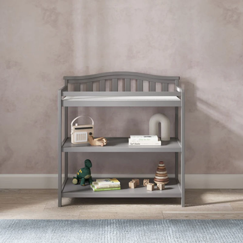 Camden 2-Shelf Changing Table - Cool Grey