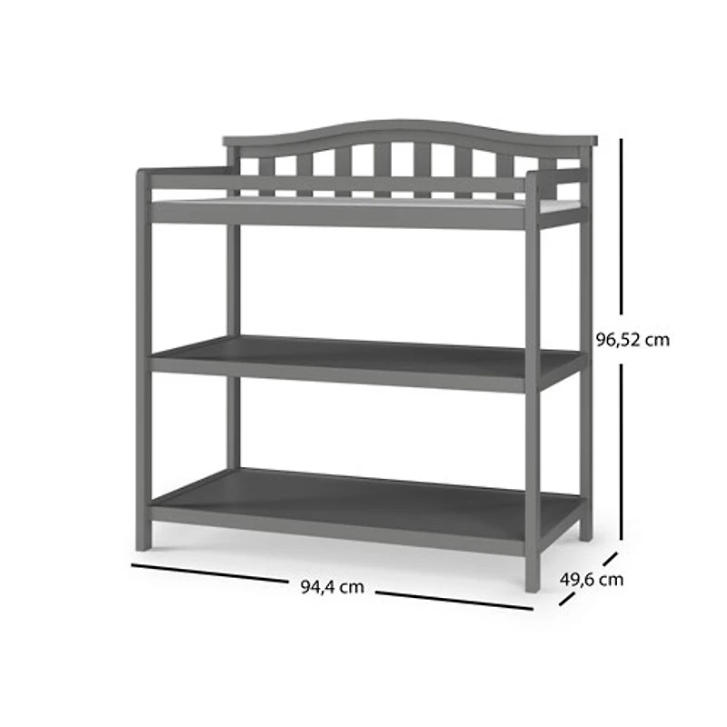 Camden 2-Shelf Changing Table - Cool Grey