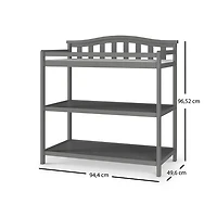 Camden 2-Shelf Changing Table - Cool Grey