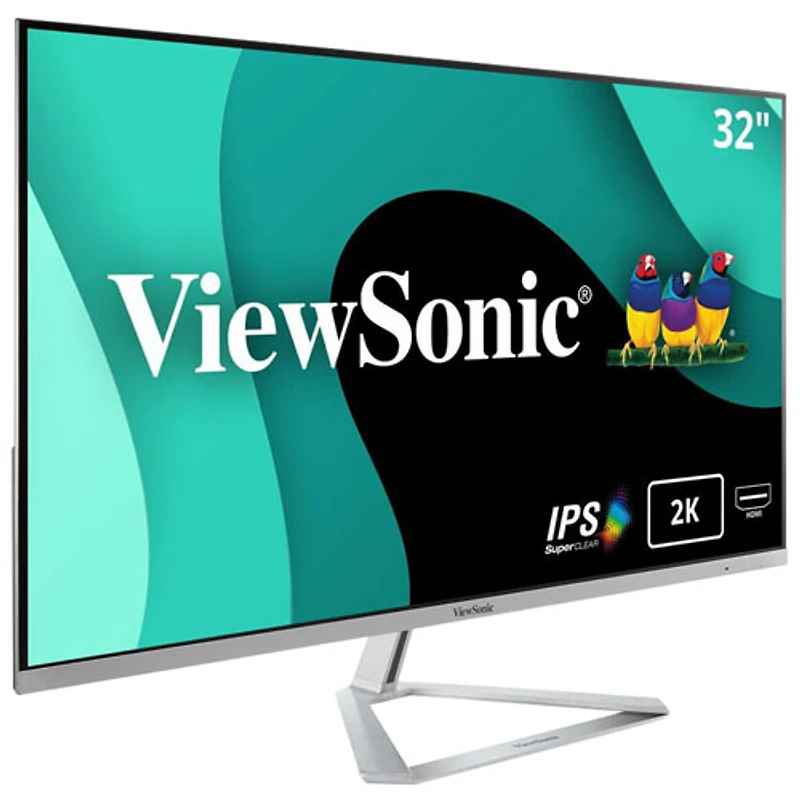 ViewsSonic 32" 2K HD 75Hz 4ms GTG IPS LED Monitor (VX3276-2K-MHD) - Silver