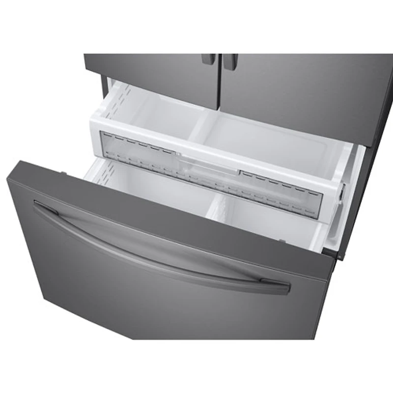 Réfrigérateur 2 portes 28 pi³ 36 po avec distributeur glaçons/eau de Samsung (RF28R6201SR/AA) - Inox