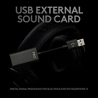 Casque de jeu avec microphone Pro X de Logitech G - Noir
