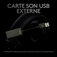 Casque de jeu avec microphone Pro X de Logitech G - Noir