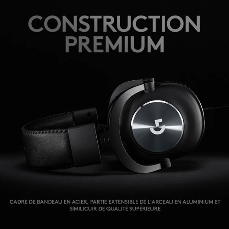 Casque de jeu avec microphone Pro X de Logitech G - Noir