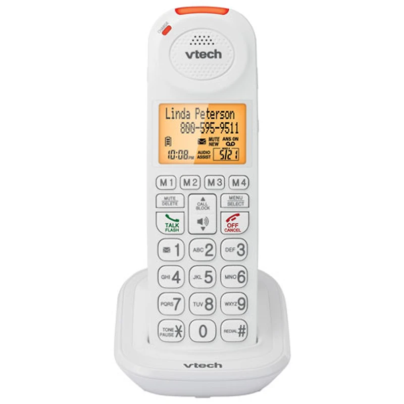 Téléphone amplifié sans fil supplémentaire DECT 6 GHz CareLine de VTech (SN5107)