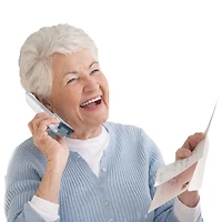 Téléphone sans fil à composition photo à 1 combiné DECT 6.0 CareLine de VTech (SN5307) - Blanc