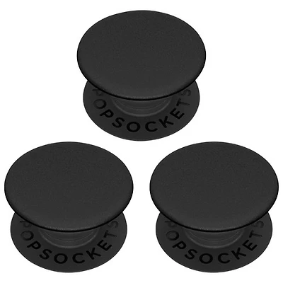 Prise extensible à support de cellulaire PopMini de PopSockets - Lot de 3 - Noir