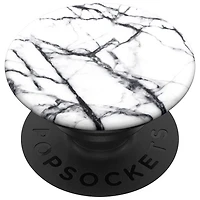 Prise extensible à support universel de PopSockets pour téléphone cellulaire - Blanc marbré colombe