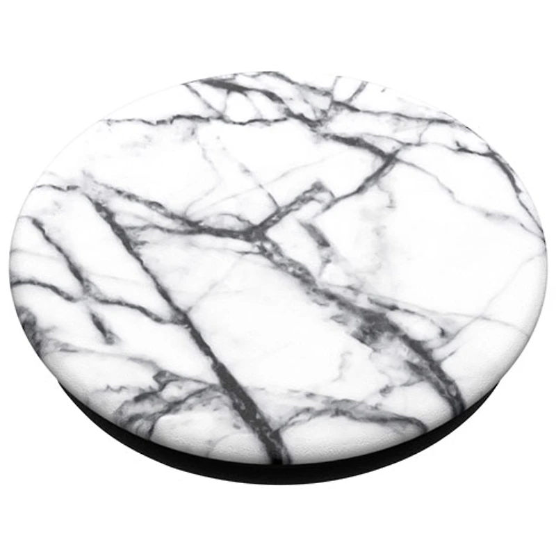 Prise extensible à support universel de PopSockets pour téléphone cellulaire - Blanc marbré colombe