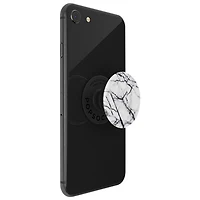 Prise extensible à support universel de PopSockets pour téléphone cellulaire - Blanc marbré colombe