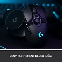 Souris de jeu optique sans fil de 25600 ppp G903 HERO de Logitech - Noir
