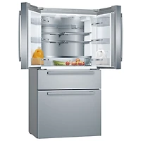Réfrigérateur à 4 portes et à profondeur de comptoir 21 pi³ 36 po de Bosch (B36CL80SNS) - Inox