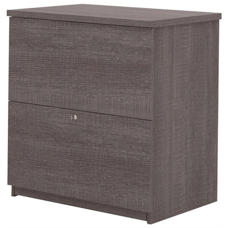 Bestar Standard 2-Drawer Lateral File Cabinet - Bark Grey