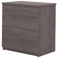 Bestar Standard 2-Drawer Lateral File Cabinet - Bark Grey