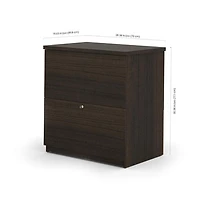 Bestar Standard 2-Drawer Lateral File Cabinet - Dark Chocolate