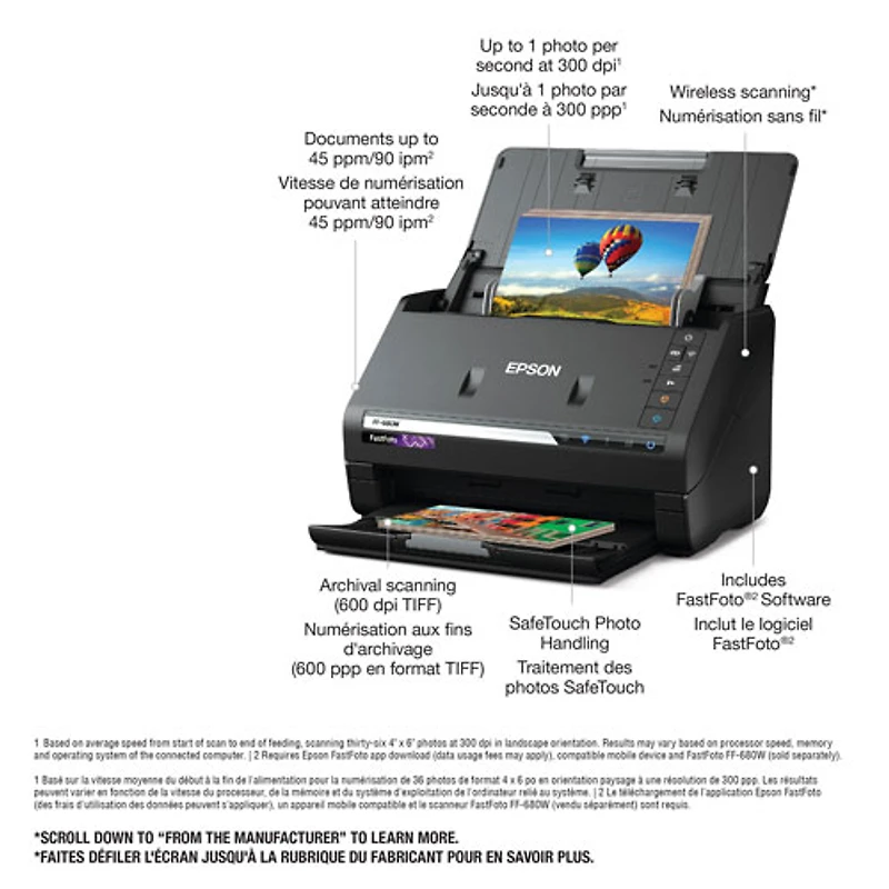 Epson FastFoto 680W Photo Scanner