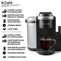 Keurig K-Café Single Serve Coffee Maker - Dark Charcoal