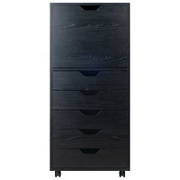 Halifax 41" 5-Drawer Composite Wood Cabinet - Black