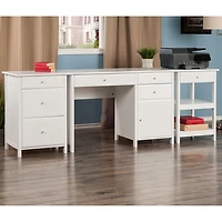 Bureau d'ordinateur Delta avec classeur et table pour imprimante