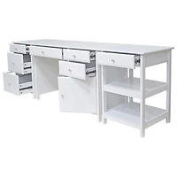 Bureau d'ordinateur Delta avec classeur et table pour imprimante