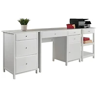 Bureau d'ordinateur Delta avec classeur et table pour imprimante
